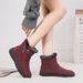 Plus New Foreign Trade Snow Women, Cross-Border Fleece-Lined Cotton Shoes, Mid-Cut Waterproof Warm Boots For Women Size_vogvips.com