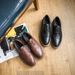 Men's Classic Brogue Leather Shoes - Stylish Pointed Toe Business Casual Shoes With Rubber Sole, Comfortable & Breathable For Daily Wear_vogvips.com