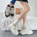 Little White Shoes Female Students Thick-soled Heightening Sports Board Shoes Tide Leisure Street Shooting_vogvips.com