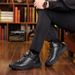 Euro Step Men's Winter Cotton Leather Wool Plus Velvet Thickened Non-Slip Wear-Resistant Cowhide Business Shoes_vogvips.com