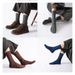 5/10 Pairs Black White Business Casual Sox Spring Autumn Warm Men's Size38-44 Long Men Dress Socks Male Gifts_vogvips.com