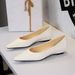 3683-20 Wedge Single For Women Pointed Toe Shallow Mouth Granny Versatile Hepburn Low Heel Commuting Professional Work_vogvips.com