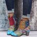 2023 Foreign Trade Plus Size European And American Bohemian Women's Martin Ethnic Style Casual Retro Patchwork High Heel_vogvips.com