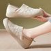 Women's Summer New Single Shoe Casual Women's One Foot Flat Shoes, Soft Sole, Comfortable And Versatile Mother's Shoes_vogvips.com