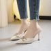Women's Elegant Pointed Toe Mule Sandals With Rhinestones - Stylish & Comfortable Summer Slides In Sizes 33-40_vogvips.com