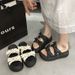 Thick-soled High-end Slippers Women, Summer Outdoor Wear, 2026 New Model, Suitable For Pairing With Skirts, Fairy-style_vogvips.com
