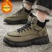 Men's Winter Fleece-Lined High-Top Martin Boots, Men's Work Shoes, Korean Style Versatile Thick-Soled, Extra Thick Warm_vogvips.com