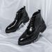 Autumn New Martin Men's High-top Lace-up Casual Thick-soled Leather Youth Fashion Trend Outdoor Motorcycle Boots_vogvips.com