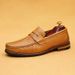 Euro Step 【5 Days Shipping】Men's Handmade Goodyear Leather Sole Vintage Business Casual Loafers_vogvips.com