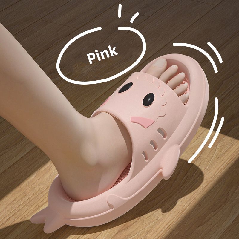 Summer Home Shark Slides For Women Eva Indoor Bathroom Comfort Cloud Slippers Woman Anti Slip Beach Flip Flops Soft_vogvips.com