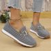 Large Size Single Shoes Women's 2026 New Four-season Sports Shoes Shallow Mouth Fashion Women's Single Shoes Size 43_vogvips.com