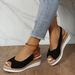 Women's Shoes New Spring And Summer Wedge Heel Thick Bottom Round Head Round Head Outing Women's Large Size_vogvips.com
