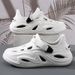 Men's Summer Hole Shoes Thick Soles, Wearing Cool With A Poop Like Feel On The Beach, Anti Slip At Home, Leisure, And_vogvips.com