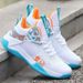 Men's Flyknit Breathable Mesh Upper Sports Shoes High Top Basketball Trendy Export Student Footwear_vogvips.com