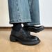 Cowhide Version~5cm Cushioned Magic Tape Women's Versatile Soft Thick-Soled Loafers British Style Small Leather Single_vogvips.com
