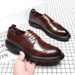 Euro Step Spring Summer Pointed Toe Men's Leather British Brogue Carved Korean Style Business Casual Shoes Men 7785-G_vogvips.com