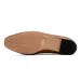 Women' Brown Leather Loafer With Gold Lock Detail Square Toe Low Heel Penny Caual Office Slip-On Dre Shoe For_vogvips.com