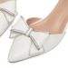2026 Spring/Summer Women's Rhinestone Bow High Heels, Chunky Heel Pointed Toe Single Shoes, French Style Sandals_vogvips.com