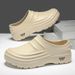 Summer Chef Shoes Anti Slip And Oil Proof Work Shoes Lazy Slippers Casual Trendy Slipper One Step Fashion Garden Shoes For Beach_vogvips.com