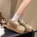 Thick-Soled Furry Loafers For Women 2025 New Winter Slip-On Plush Beanie Cotton Shoes Snow Boots_vogvips.com