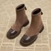 Elastic Martin For Women, Thick Sole, Height Increasing, 2025 Autumn Winter New Style, Internet Celebrity, Petite_vogvips.com