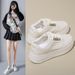 Little White Shoes Female Heightening Student Board Shoes Female Platform Street Casual Shoes_vogvips.com