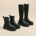 Tall Elastic Boots 2025 New British Style Heightened Thick-soled One-pedal Women's Boots Fashionable Short Boots Versatile_vogvips.com