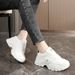 H6579 New 2025 Color-Block Dad Thick-Soled Sports Leather Height-Increasing Shoes For Women Students Fashion Korean_vogvips.com