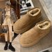 Bread 2025 Snow Women, Sheepskin Integrated, Fleece-Lined Cotton Thick-Soled Platform Shoes, Warm New Short Boots For_vogvips.com
