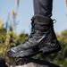 Men High-top Boots Outdoor Anti-slip Lace-up Combat Boots Men Comfortable Breathable Wear-resistant Thick-soled Hiking Shoes Men_vogvips.com