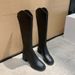 Plus Size Long For Women 2022 Autumn Winter New Korean Style Thick Heel Square Toe Short Over-the-Knee High Tube Riding_vogvips.com