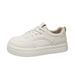 Genuine Leather White Shoes Women, Soft Sole, Comfortable For The Feet, 2026 New Early Spring Women's Casual Sports_vogvips.com