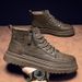 European Warm Series New High-top Martin Boots Men's Trendy Versatile Non-slip Wear-resistant Casual Leather Work Shoes_vogvips.com