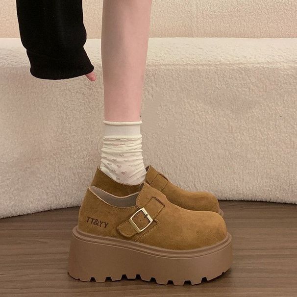 High-top Bocken Shoes For Women - 2026 New Style - Suitable For All Seasons - Versatile Loafers For Single Shoes_vogvips.com