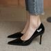 Women's Nude High Heels Stiletto Patent Leather Pointed Toe Low Cut Versatile Professional Elegant Single Shoes_vogvips.com