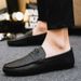 Men's Leather Loafers And Bean High-end Fashion, Lazy Driving, Soft Soles, Trendy Shoes, Formal Wear, Casual Business_vogvips.com