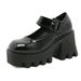 High Heeled Mary Jane Women's 2025 New Item Square Toe, Height Increasing, Small Leather Shoes, Sponge Cake Sole, Thick_vogvips.com