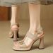 Chuyuji Women's Open-Toe Sandals 2026 Summer New Waterproof Platform High Heels Chunky Heel White Backless_vogvips.com