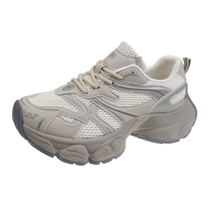 2025 Fashion Thick-Soled Casual Sneakers Mesh Breathable Spring Versatile Trendy Dad Shoes For Women New Model_vogvips.com
