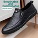 Men's Business Casual Leather Shoes Soft Upper Fashionable Driving Loafers Soft Sole Middle Aged And Elderly Dad Shoes 2025 Style_vogvips.com