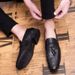 2023 British Style Men's Pointed Nightclub Hairstylist Personality Trendy Breathable Slip-On Small Leather Shoes_vogvips.com