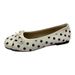 Soft Leather Version! Korean-style Polka Dot Soft-soled Shallow Single For Women, Sweet Flat Mary Jane Shoes With Round_vogvips.com
