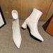 Pointed Toe White High Heel Short For Women Autumn Winter New Korean Style Slim Versatile Internet Celebrity Martin_vogvips.com