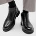 New Youth Pointed Side Zipper Mid Top Low Cut Fashionable Men's Low Heeled Martin Boots For Autumn 2025_vogvips.com