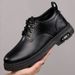 Men’s Shoes Business Big Head Leather Shoes Men's Wear Resistant Soft Sole Heightened Martin Casual Shoes Middle Aged Dad Shoes_vogvips.com
