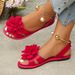 Flat Bottom Pearl Foot Sandals Women's 2026 Summer New Large Size Fashion Flower Sandals_vogvips.com