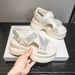 Platform Sandals Heightened Breathable Mesh Rhinestone Casual Versatile Small Women's Sandals_vogvips.com