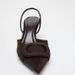 2026 Early Spring New Model Women's Shoes With Square Buckle, Closed-toe, Open-back, Shallow Sandals, Brown Pointed-toe_vogvips.com