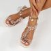 34-43 Factory Large Size European And American Women's Summer New Korean Style One-Strap Sandals Rhinestone High Heels_vogvips.com