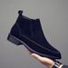 Martin Boots Men's Leather Velvet Korean Version Of Chinese Men's Boots Pointed Short Boots Chelsea Boots Men's_vogvips.com
